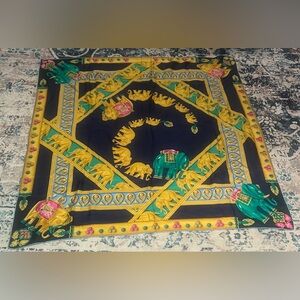 Cartier Black and Yellow Elephant Scarf